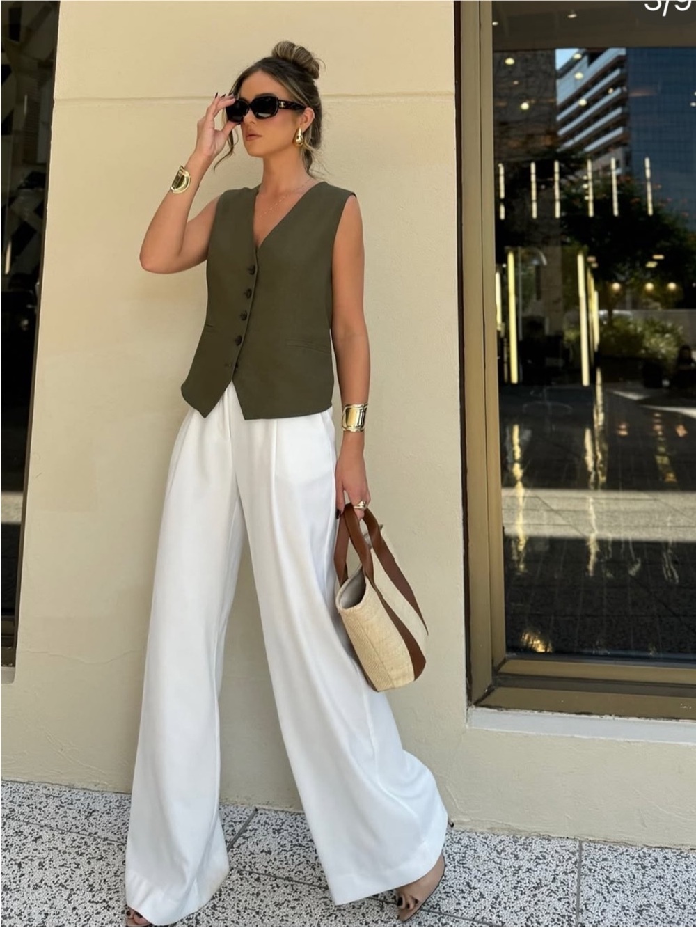 ZARA Tailored linen blend vest 8759/939